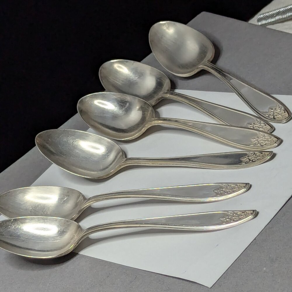 Lady Doris Princess Spoons Silver Lot Of 6 Flatware 1929 W M Rogers and Son AA